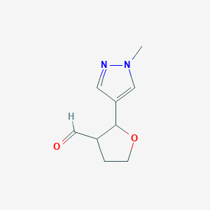 2-(1-Methyl-1H-pyrazol-4-yl)oxolane-3-carbaldehyde