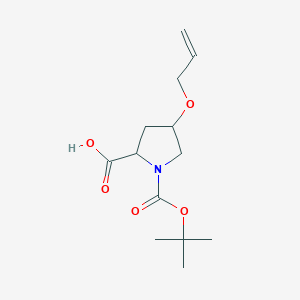 molecular formula C13H21NO5 B12307969 (4R)-1-Boc-4-(2-propen-1-yloxy)-L-proline 