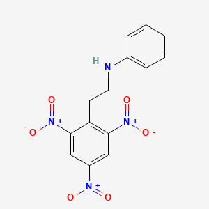 molecular formula C14H12N4O6 B1230797 N-[2-(2,4,6-三硝基苯基)乙基]苯胺 