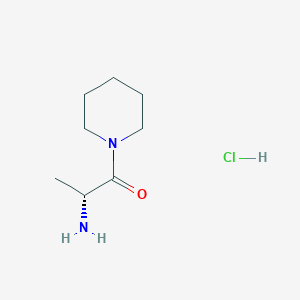 molecular formula C8H17ClN2O B12307985 (R)-2-Amino-1-(1-piperidinyl)-1-propanone HCl 