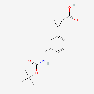 rac-(1R,2R)-2-[3-({[(tert-butoxy)carbonyl]amino}methyl)phenyl]cyclopropane-1-carboxylic acid, trans