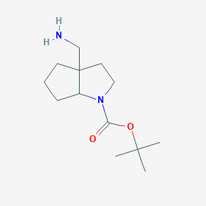 rac-tert-butyl (3aR,6aR)-3a-(aminomethyl)-octahydrocyclopenta[b]pyrrole-1-carboxylate