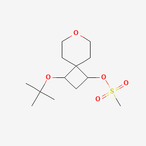 molecular formula C13H24O5S B12308010 rac-(1S,3R)-3-(tert-butoxy)-7-oxaspiro[3.5]nonan-1-yl methanesulfonate 