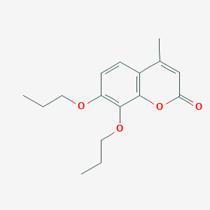 molecular formula C16H20O4 B1230804 4-Methyl-7,8-dipropoxychromen-2-one 