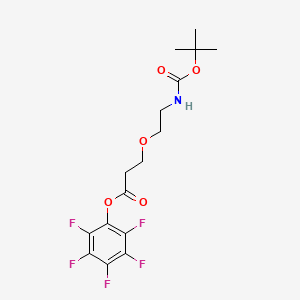 molecular formula C16H18F5NO5 B12308058 Perfluorophenyl 3-(2-((tert-butoxycarbonyl)amino)ethoxy)propanoate 