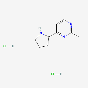 molecular formula C9H15Cl2N3 B12308059 2-Methyl-4-pyrrolidin-2-ylpyrimidine;dihydrochloride 