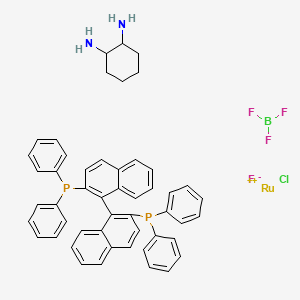 Chlororuthenium(2+);cyclohexane-1,2-diamine;[1-(2-diphenylphosphanylnaphthalen-1-yl)naphthalen-2-yl]-diphenylphosphane;trifluoroborane;fluoride