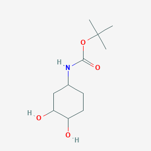 molecular formula C11H21NO4 B12308098 tert-butyl N-(3,4-dihydroxycyclohexyl)carbamate 