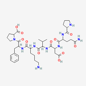 molecular formula C39H59N9O11 B12308110 HCV Core Protein (19-25) H-Pro-Gln-Asp-Val-Lys-Phe-Pro-OH 