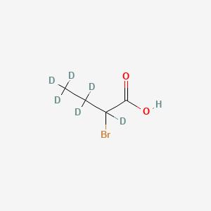 molecular formula C4H7BrO2 B12308115 (+/-)-2-Bromobutyric-2,3,3,4,4,4-D6 acid 