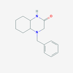 molecular formula C15H20N2O B12308121 4-Benzyl-decahydroquinoxalin-2-one 