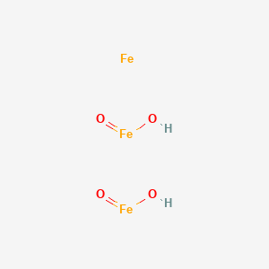 molecular formula Fe3H2O4 B12308134 Rienso;Hydroxy(oxo)iron,iron;C 7228;Code 7228;Cytogen;Ferrheme 