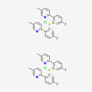 molecular formula C48H36Cl2F4Ir2N4 B12308150 DI-MU-Chlorotetrakis[5-fluoro-2-(5-methyl-2-pyridinyl-kappan)phenyl-kappac]diiridium 