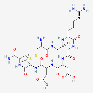 molecular formula C29H48N12O12S2 B12308157 H-DL-Cys(1)-Gly-DL-Arg-Gly-DL-Asp-DL-Asp-DL-Val-DL-Cys(1)-NH2 