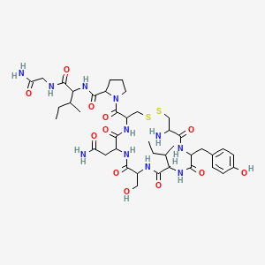 molecular formula C41H63N11O12S2 B12308246 H-DL-Cys(1)-DL-Tyr-DL-xiIle-DL-Ser-DL-Asn-DL-Cys(1)-DL-Pro-DL-xiIle-Gly-NH2 