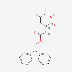 molecular formula C23H27NO4 B12308271 (S)-2-(Fmoc-amino)-4-ethyl-hexanoic acid 