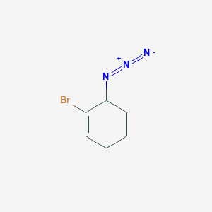 molecular formula C6H8BrN3 B12308274 6-Azido-1-bromocyclohex-1-ene 