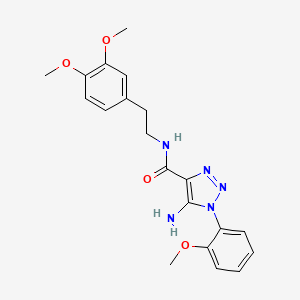 molecular formula C20H23N5O4 B1230828 5-amino-N-[2-(3,4-dimethoxyphenyl)ethyl]-1-(2-methoxyphenyl)-4-triazolecarboxamide 