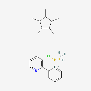 molecular formula C22H31ClIrN B12308293 Chloro(pentamethylcyclopentadienyl)[(2-pyridinyl-kappaN)phenyl-kappaC]iridum(III) 