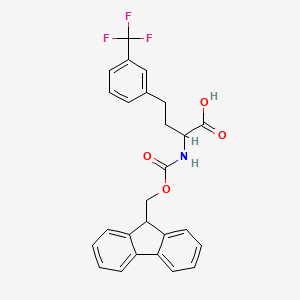 molecular formula C26H22F3NO4 B12308295 N-Fmoc-(R)-3-trifluoromethyl-homophenylalanine 