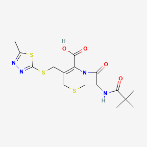 (6R,7R)-3-(((5-methyl-1,3,4-thiadiazol-2-yl)thio)methyl)-8-oxo-7-pivalamido-5-thia-1-azabicyclo[4.2.0]oct-2-ene-2-carboxylicacid