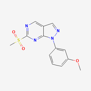 molecular formula C13H12N4O3S B12308322 1-(3-Methoxyphenyl)-6-(methylsulfonyl)-1H-pyrazolo[3,4-d]pyrimidine 