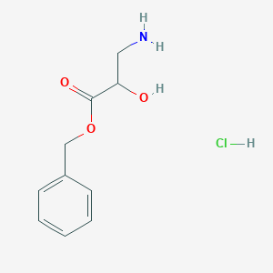 molecular formula C10H14ClNO3 B12308396 Benzyl 3-amino-2-hydroxypropanoate hydrochloride 