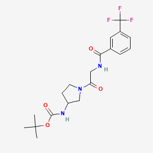 Carbamic acid, [(3S)-1-[[[3-(trifluoromethyl)benzoyl]amino]acetyl]-3-pyrrolidinyl]-, 1,1-dimethylethyl ester