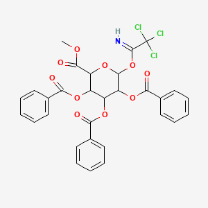 Methyl 3,4,5-tris(phenylcarbonyloxy)-6-[2,2,2-tris(chloranyl)ethanimidoyloxy]oxane-2-carboxylate