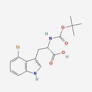 molecular formula C16H19BrN2O4 B12308463 Boc-4-Bromo-DL-tryptophan 