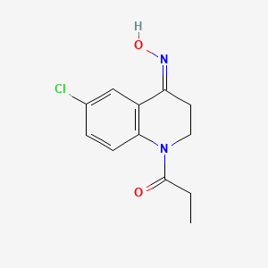 molecular formula C12H13ClN2O2 B1230849 6-Chloro-1-ethylcarbonyl-4-oxyimino-1,2,3,4-tetrahydroquinoline CAS No. 81075-14-1