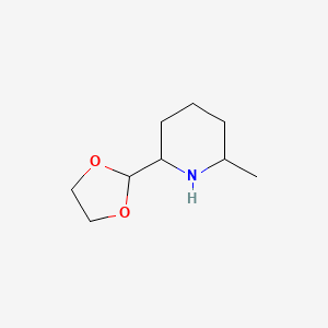 rac-(2R,6R)-2-(1,3-dioxolan-2-yl)-6-methylpiperidine, cis