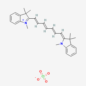 molecular formula C29H33ClN2O4 B1230850 1,1',3,3,3',3'-Hexamethylindotricarbocyanine perchlorate CAS No. 16595-48-5