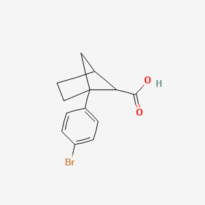 molecular formula C13H13BrO2 B12308504 1-(4-Bromophenyl)bicyclo[2.1.1]hexane-5-carboxylic acid 