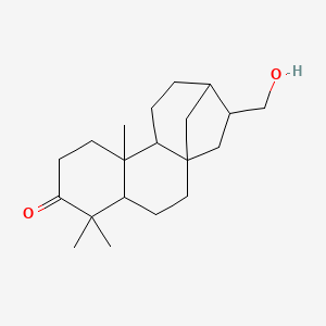 molecular formula C20H32O2 B12308505 14-(Hydroxymethyl)-5,5,9-trimethyltetracyclo[11.2.1.01,10.04,9]hexadecan-6-one 