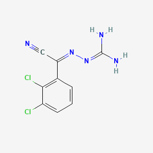molecular formula C9H7Cl2N5 B1230851 (E)-3-[cyano(2,3-dichlorophenyl)methylene]carbazamidine CAS No. 94213-24-8