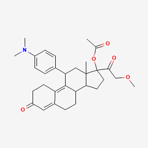 [11-[4-(Dimethylamino)phenyl]-17-(2-methoxyacetyl)-13-methyl-3-oxo-1,2,6,7,8,11,12,14,15,16-decahydrocyclopenta[a]phenanthren-17-yl] acetate