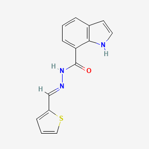 molecular formula C14H11N3OS B1230854 N'-(2-噻吩亚甲基)-1H-吲哚-7-甲酰肼 