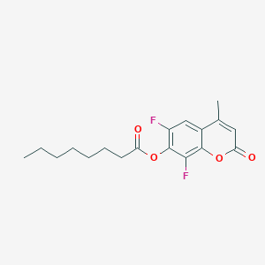 molecular formula C18H20F2O4 B12308541 6,8-Difluoro-4-methylumbelliferyl octanoate 