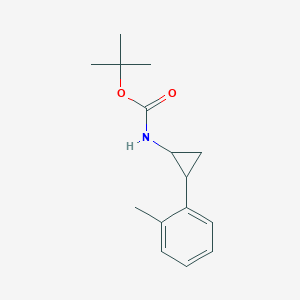 molecular formula C15H21NO2 B12308545 Tert-butyl (trans-2-(o-tolyl)cyclopropyl)carbamate 