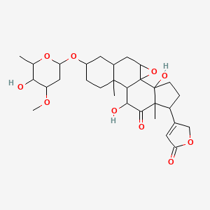 12,18-dihydroxy-7-(5-hydroxy-4-methoxy-6-methyloxan-2-yl)oxy-10,14-dimethyl-15-(5-oxo-2H-furan-3-yl)-2-oxapentacyclo[9.7.0.01,3.05,10.014,18]octadecan-13-one