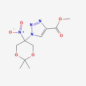 molecular formula C10H14N4O6 B12308571 methyl 1-(2,2-dimethyl-5-nitro-1,3-dioxan-5-yl)-1H-1,2,3-triazole-4-carboxylate 