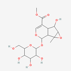 Methyl 5-hydroxy-2-methyl-10-[3,4,5-trihydroxy-6-(hydroxymethyl)oxan-2-yl]oxy-3,9-dioxatricyclo[4.4.0.02,4]dec-7-ene-7-carboxylate