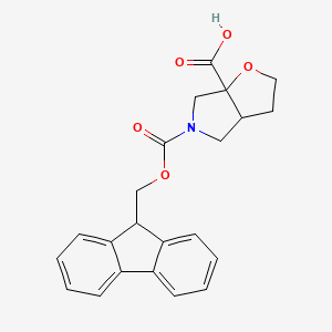 molecular formula C22H21NO5 B12308600 rac-(3aR,6aR)-5-{[(9H-fluoren-9-yl)methoxy]carbonyl}-hexahydro-2H-furo[2,3-c]pyrrole-6a-carboxylic acid, cis 