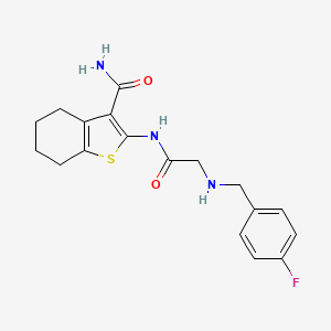 2-(2-((4-Fluorobenzyl)amino)acetamido)-4,5,6,7-tetrahydrobenzo[b]thiophene-3-carboxamide