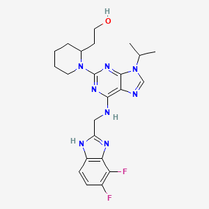 molecular formula C23H28F2N8O B12308613 CMPD-7 pound>>CMPD7 