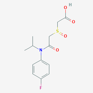 molecular formula C13H16FNO4S B12308618 Flufenacet-thioglycolate sulfoxide CAS No. 201668-33-9