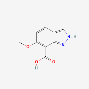 molecular formula C9H8N2O3 B12308652 6-methoxy-1H-indazole-7-carboxylicacid 