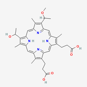 molecular formula C35H40N4O6 B12308689 HematoporphyrinmonomethylEther 