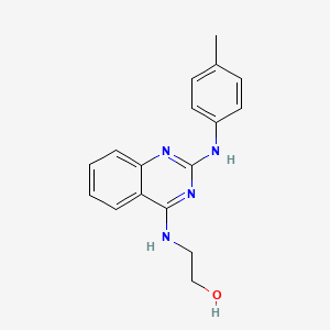 2-({2-[(4-Methylphenyl)amino]quinazolin-4-yl}amino)ethan-1-ol